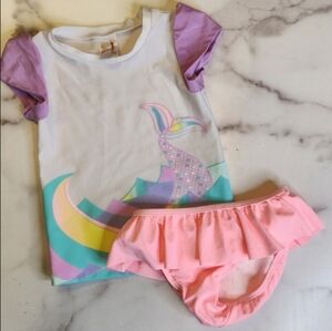 Cat and Jack Mermaid Rash Guard and Swimsuit Bottom